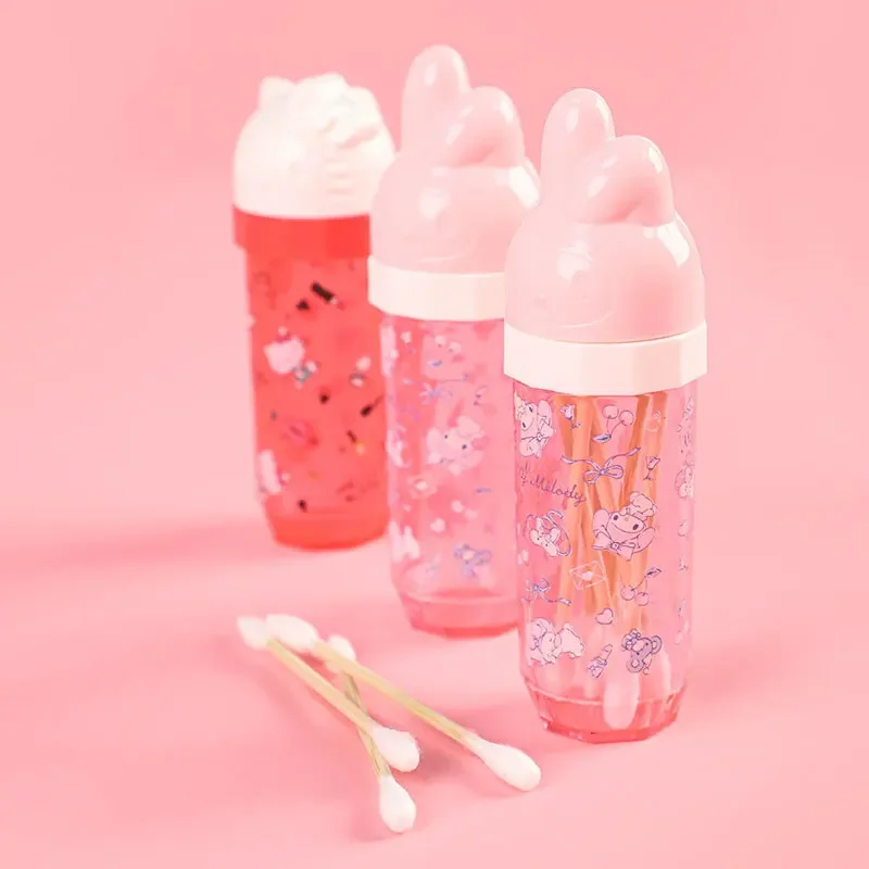 

Sanrio Melody Cartoon Toothpicks Boxes Cotton Swabs Holder Action Figures Toys Creative Cute Toothpick Storage Household Supplie