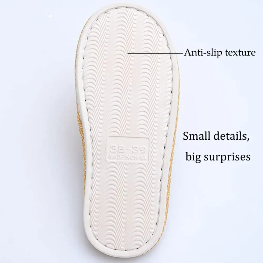 دافئ رسالة الكتان الدب النعال لينة دائم زوجين شبشب منزل عدم الانزلاق تنفس لينة المنزل النعال الرجال النساء #3