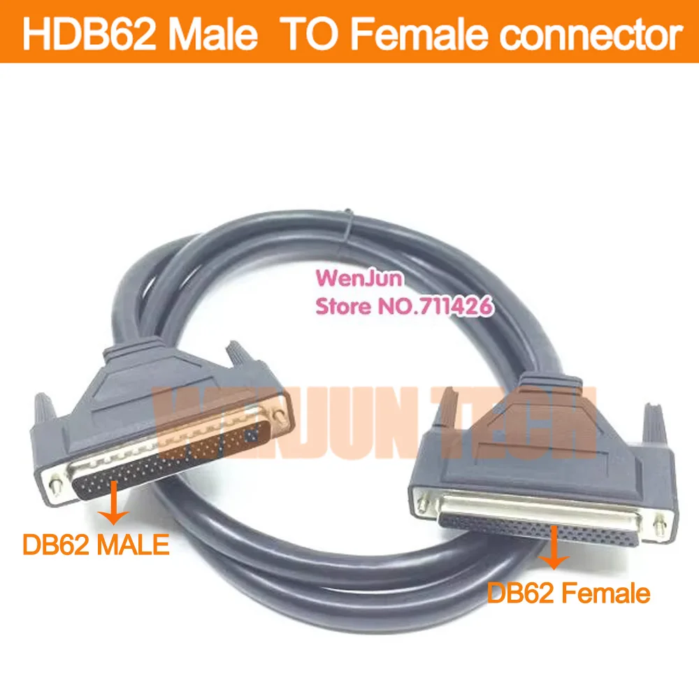 SCSI HDB62 HDB62 D-SUB 62 pins 62pin Male to Female Data Cable DB62 signals Terminal Connector Cable 1.5m