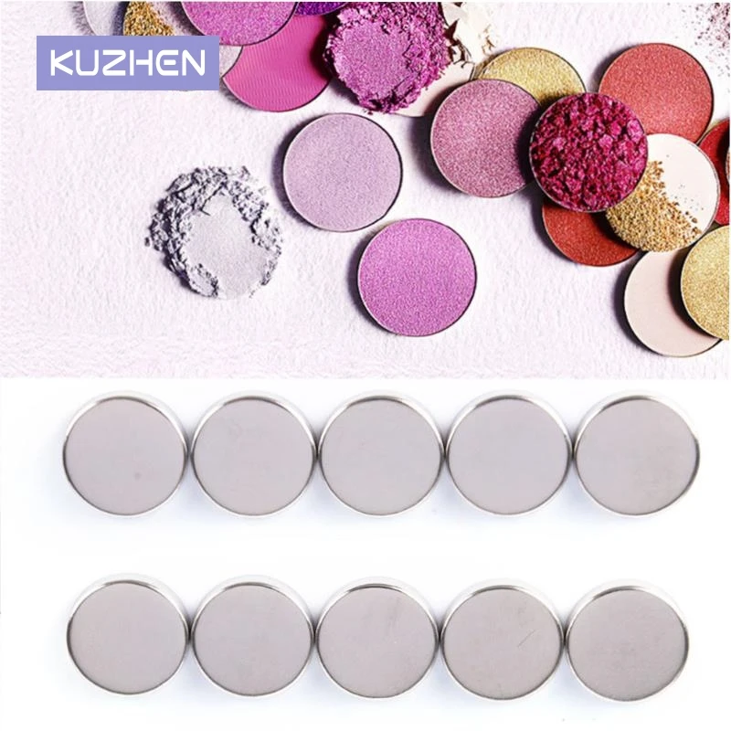 10Pcs DIY Aluminum Round Empty Eyeshadow Pans Powder Storage Case Cosmetic Tools 15MM Makeup Pigment Palette Wholesale