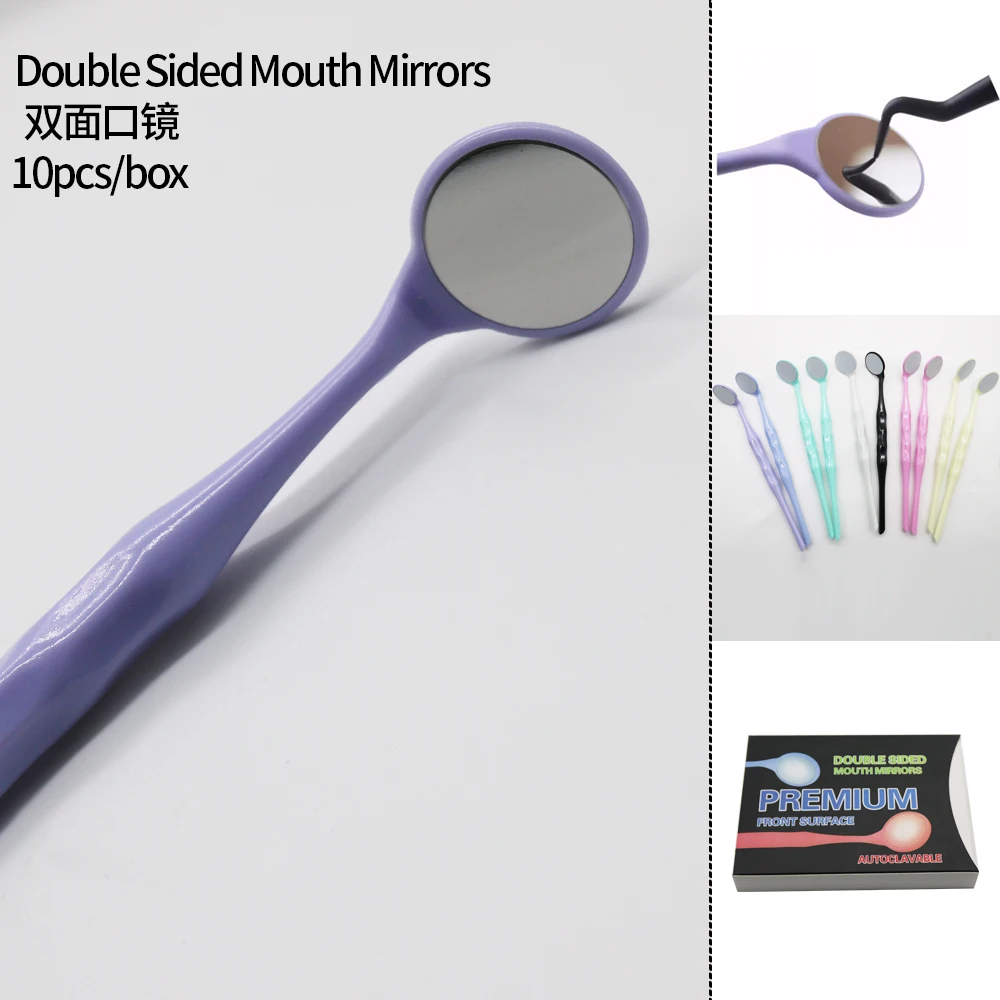 

1Set Double Sided Mouth Mirrors Autoclavable Premium Front Surface Mouth Exam Reflector Oral Mirror