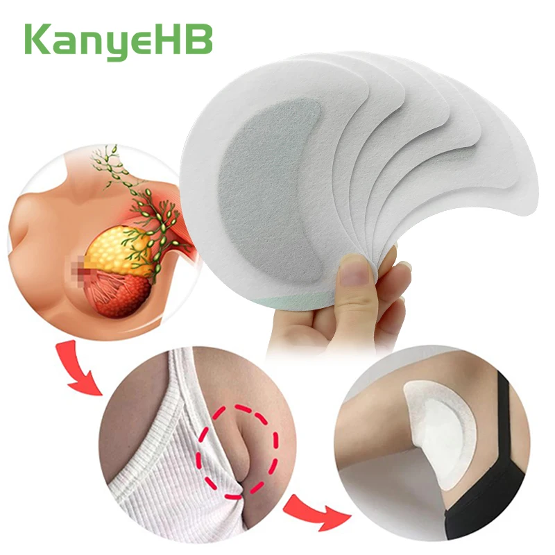 6pcs=1bag Herbal Lymphatic Detox Patches Skin Care Anti-Swelling Plaster Remove Lymph Node Stickers For Neck Armpits Breast W010