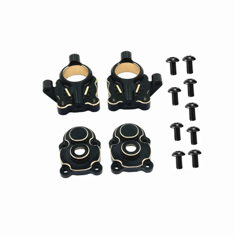 Fit for MJX 1/18 H18P RC car modification accessories, electrophoretic smooth edge brass front cup gear combination upgrade part
