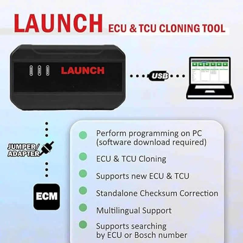 2024 X431 ECU & TCU Programming Clone Bench Programmer with Checksum Correction Anti-Theft Shutdown Diagnostic Tool