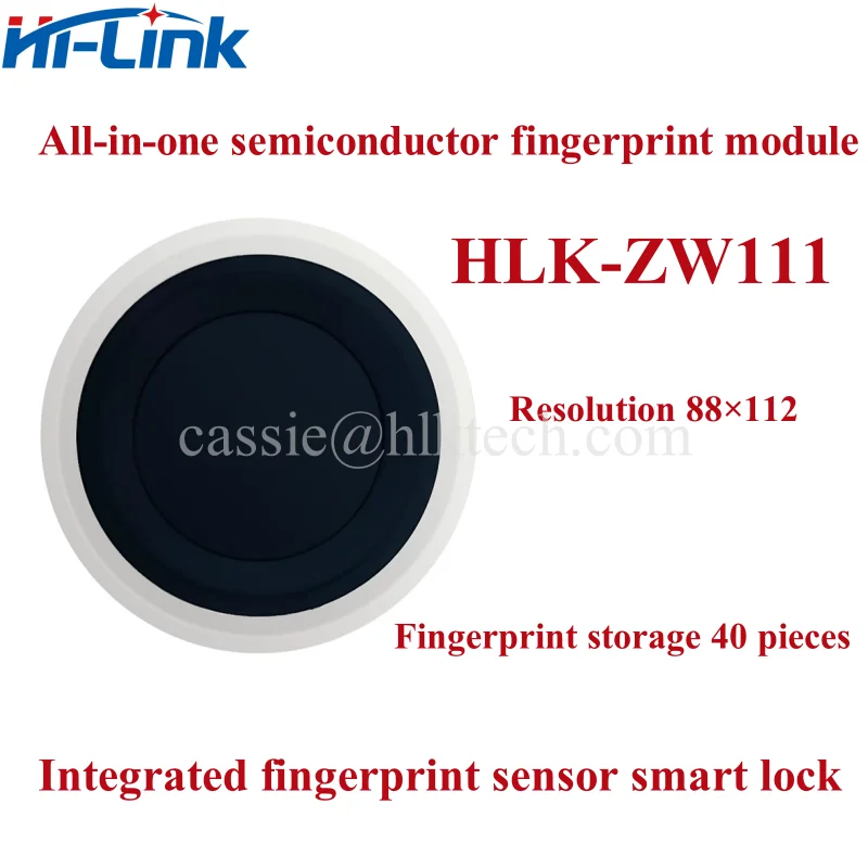 HLK-ZW111 Semiconductor Fingerprint Processing Module Capacitive Fingerprint with Low Power Finger Detection 40pcs finger ZW111