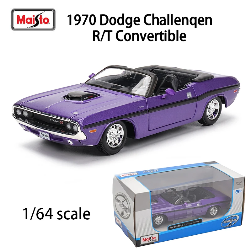 

Maisto 1:24 1970 Dodge Challenger R/T, трансформируемая модель автомобиля из сплава, коллекция украшений для рукоделия, игрушечный инструмент, подарок, литье под давлением