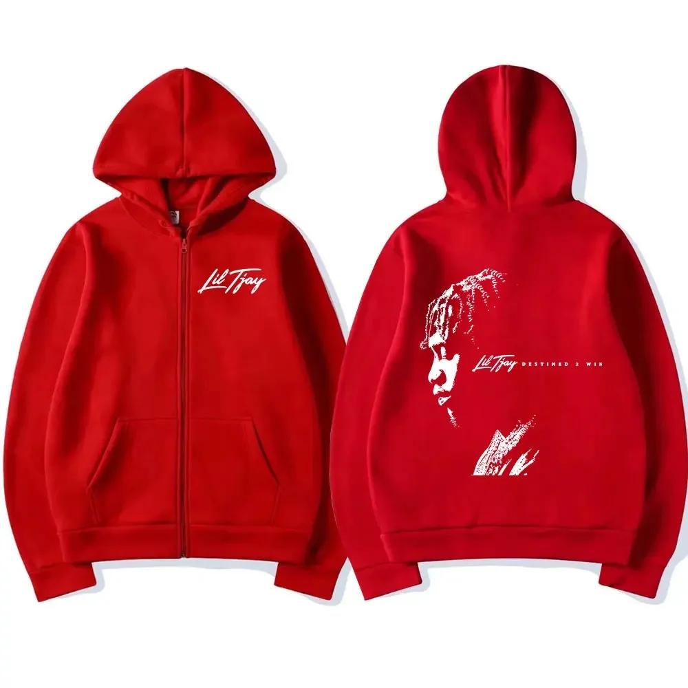 مغني الراب ليل تجاي الوجهة 2 وين ألبوم الموسيقى قلنسوة بسحاب الهيب هوب نمط البلوز الرجال النساء موضة زمم هوديس الشارع الشهير