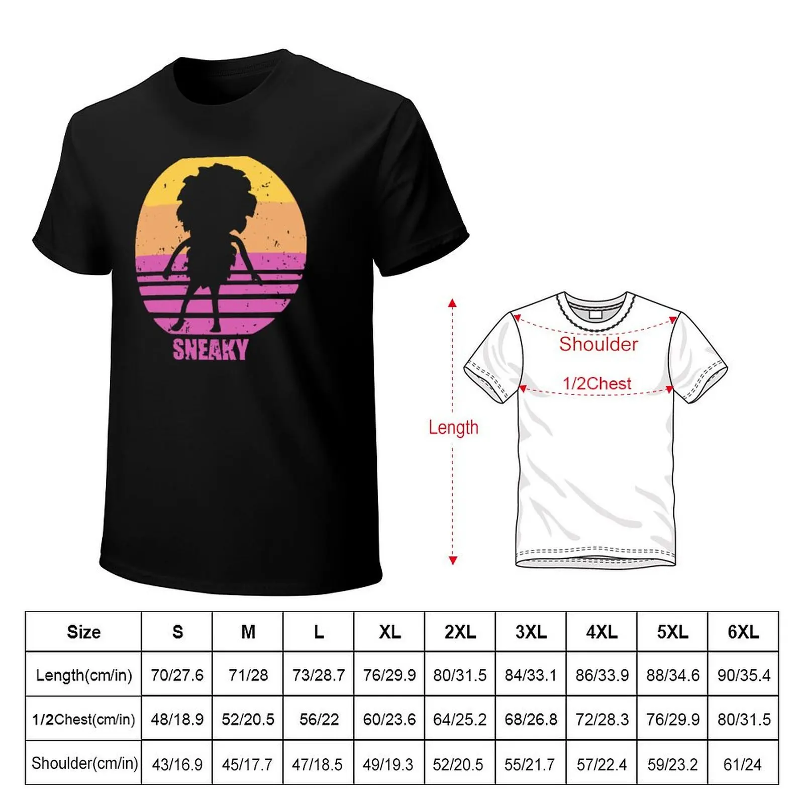 Sneaky Sasquatch Silhouette Distressed Sunset Vaporwave T-Shirt Streetwear Print Tee Shirt