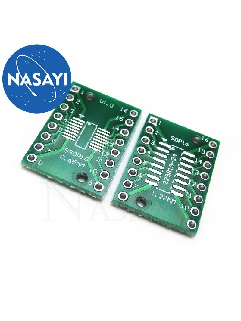 Carte adaptateur SMD vers DIP en ligne, SOP16, SSOP16, TSSOP16, 0.65mm, 1.27mm, lot de 10 pièces