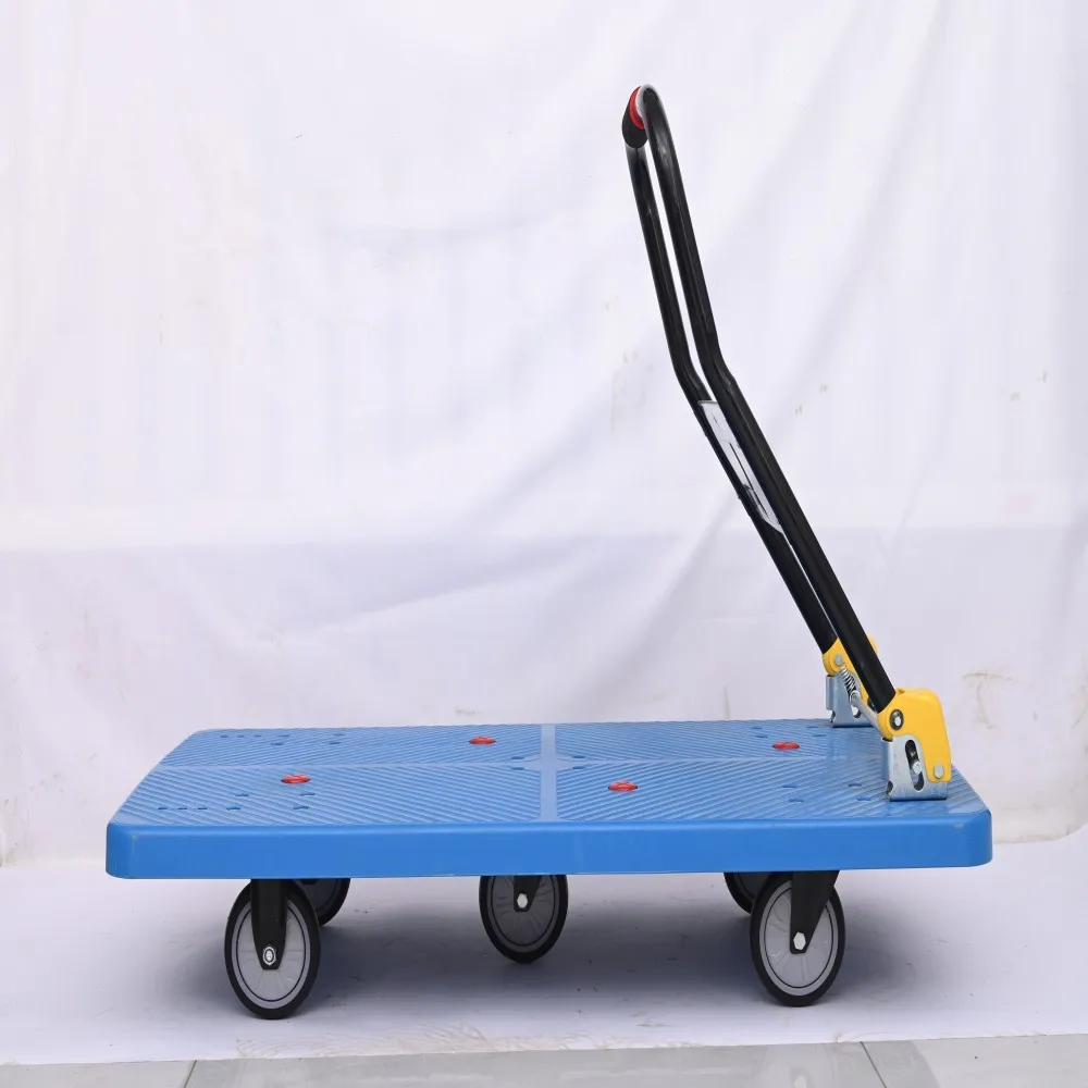

High Load Industrial Enclosed Hand Cart & Trolley Heavy Duty 300kg Folding Steel Platform OEM