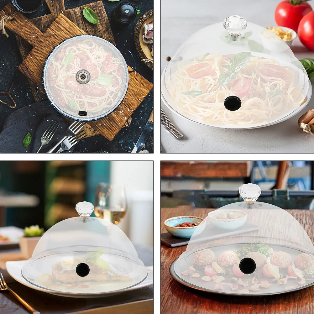

2Pcs Food-Safe Smoking Covers Acrylic Dessert Protector For Snacks and Pastries