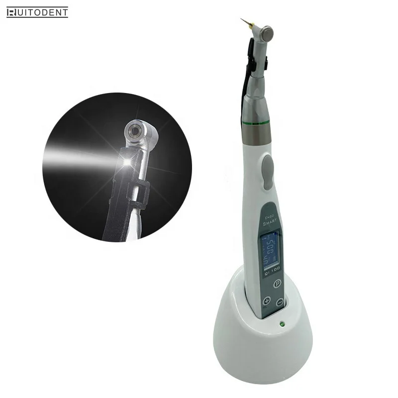 

Manufacturer China Wireless Cordless Den tal Root Canal Mini Endo Motor Endodontic with 16:1 Contra Angle Head