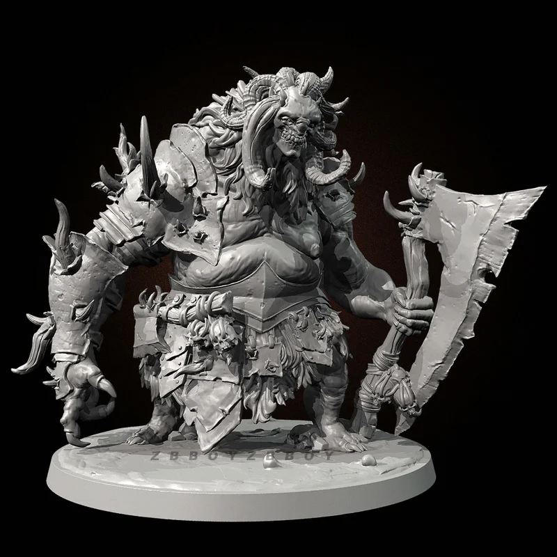 50mm 75mm Earth Demon Great Ghost Resin Model Figure Gk Micro Miniature 3d Printed White Model Toy Unassembled And Unpainted Kit