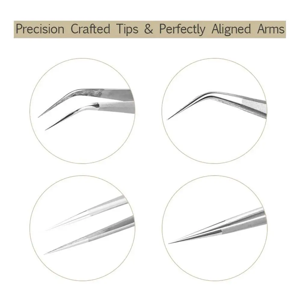 Precision Industrial Tweezers Anti-static Magnetic Stainless Steel Tweezers For Electronics Soldering Maintenance Hand Tools