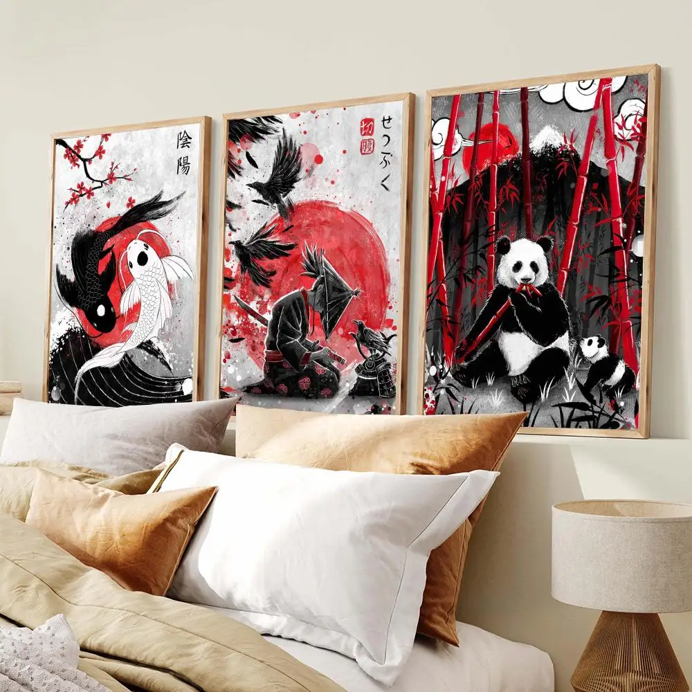 Japanese Dark Ukiyo-e Poster Modern Aesthetic Wall Art | Stylish Bedroom Home Decor & Unique Gift Ideas