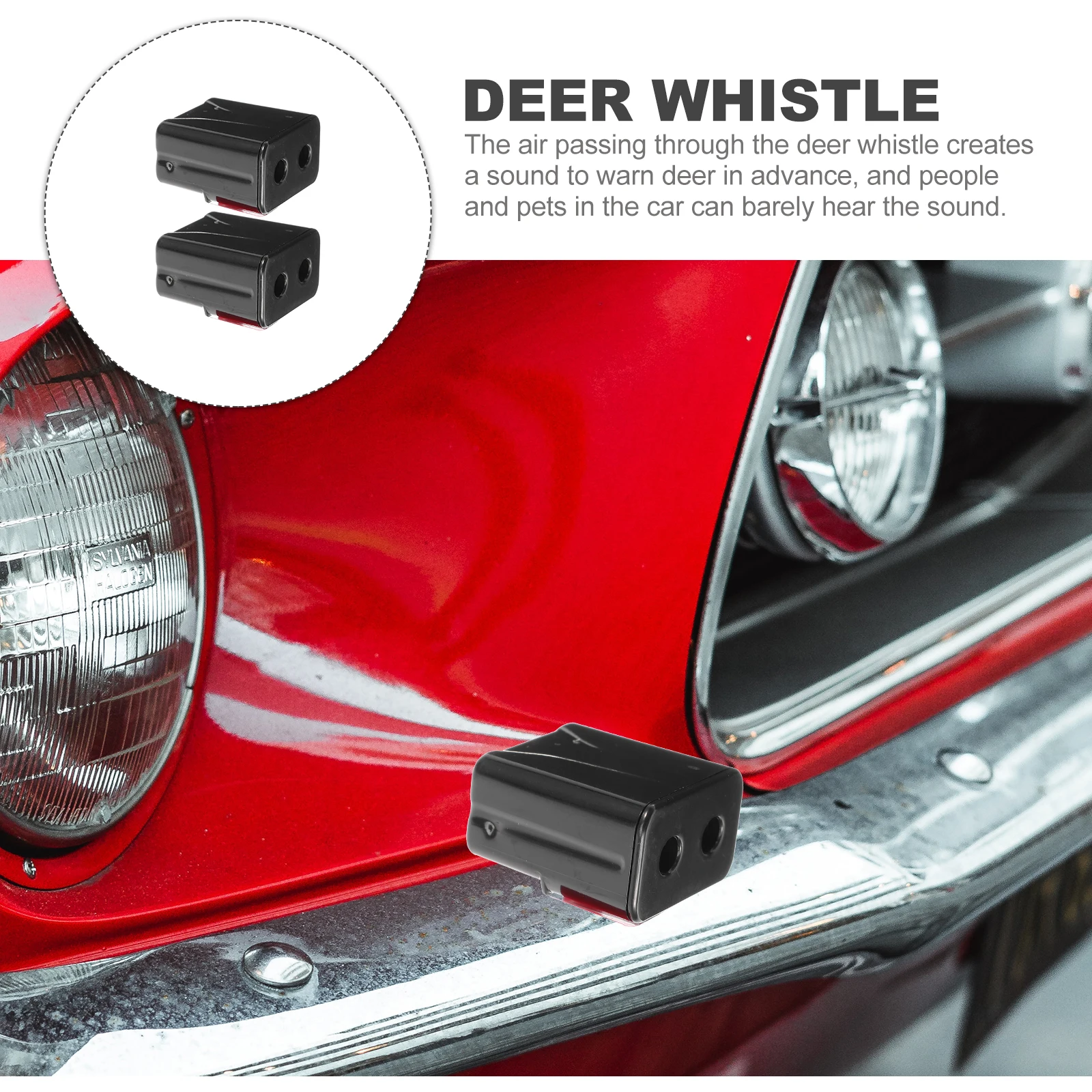 

2Pcs Deer Whistle For Car Long Lasting Deer Alarm Set Uv Rain Cold Crack Protection Vehicle Accessory