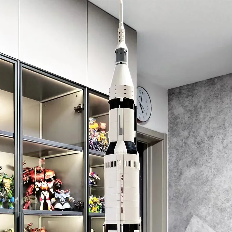 In Stock Apollo Saturn V Building Blocks Space Rocket Building Blocks Children's Toys Decoration Birthday Christmas Gifts - view 4