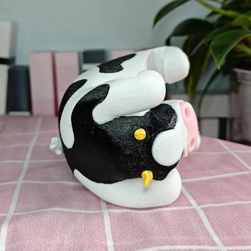 Cow Sticky Note Holder Pops Up Note Dispenser With Pen Holder, Note Dispenser For Desk Home Office Accessories