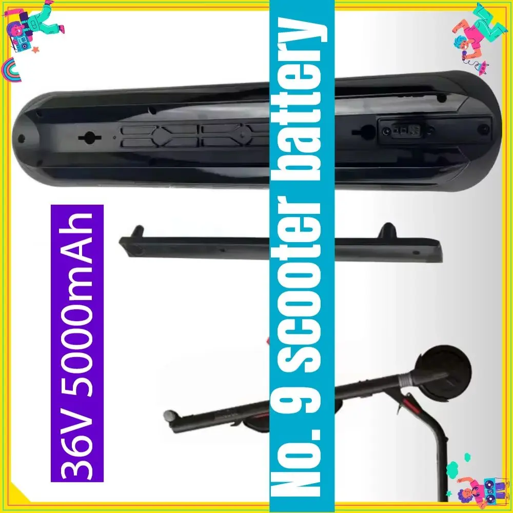 

No. 9 36V 5000mAh Scooter Battery Compatible with ES1 ES2 E22 E25 Ninebot Built-In External Battery Pack Assembly