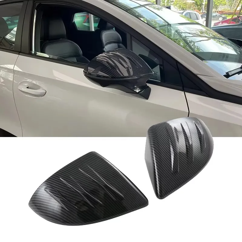 For MG 4 MG4 EV Mulan 2022 2023 2024 ABS Carbon Fiber Car Rearview Side Mirror Decorate Cover Trim Sticker Exterior Accessorie