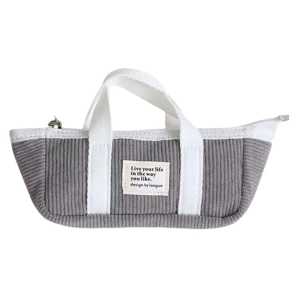 Desktop Storage Handheld Stationery Bag Large Capacity Ship Shape Korean Style Pencil Case Aesthetic Handheld Pencil Pouch