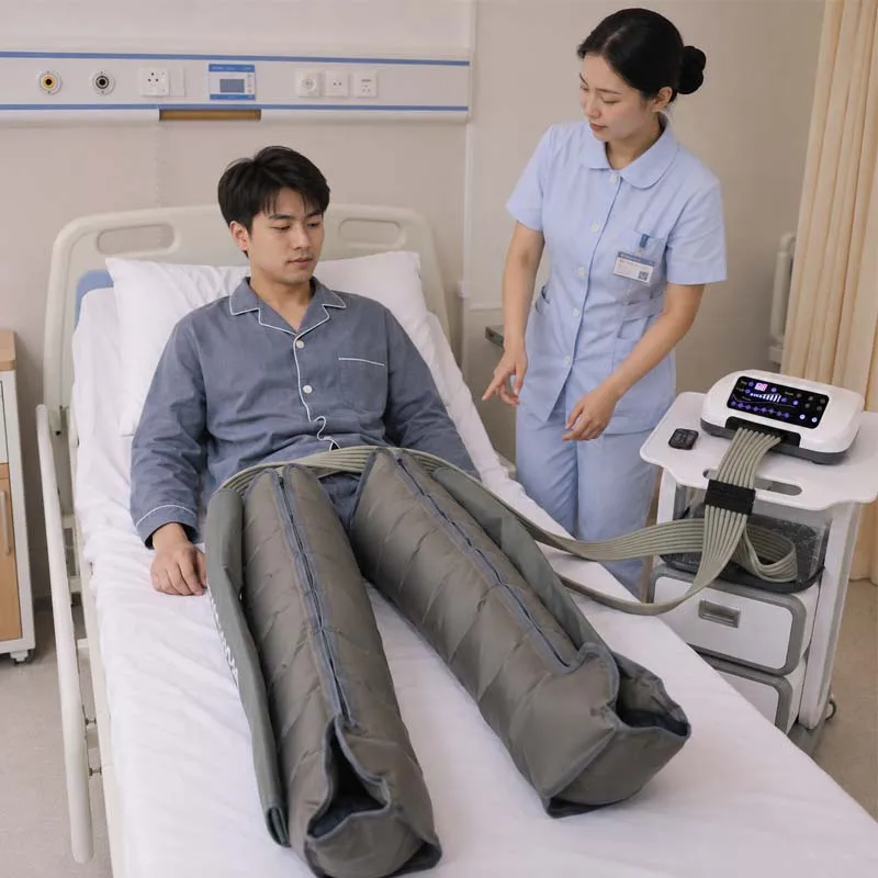 Medical Partner 8 Chambers Air Wave Leg Massage Boots For Rehabilitation Centers And Nursing Homes