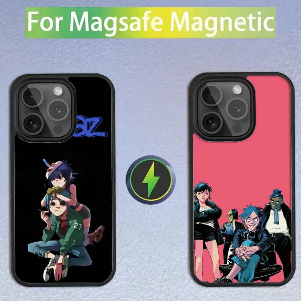 

G-GorillazS Phone Case For iPhone 16,15,14,13,12,11,Pro,Max,Plus,Mini,SE Magsafe Magnetic Wireless Charging