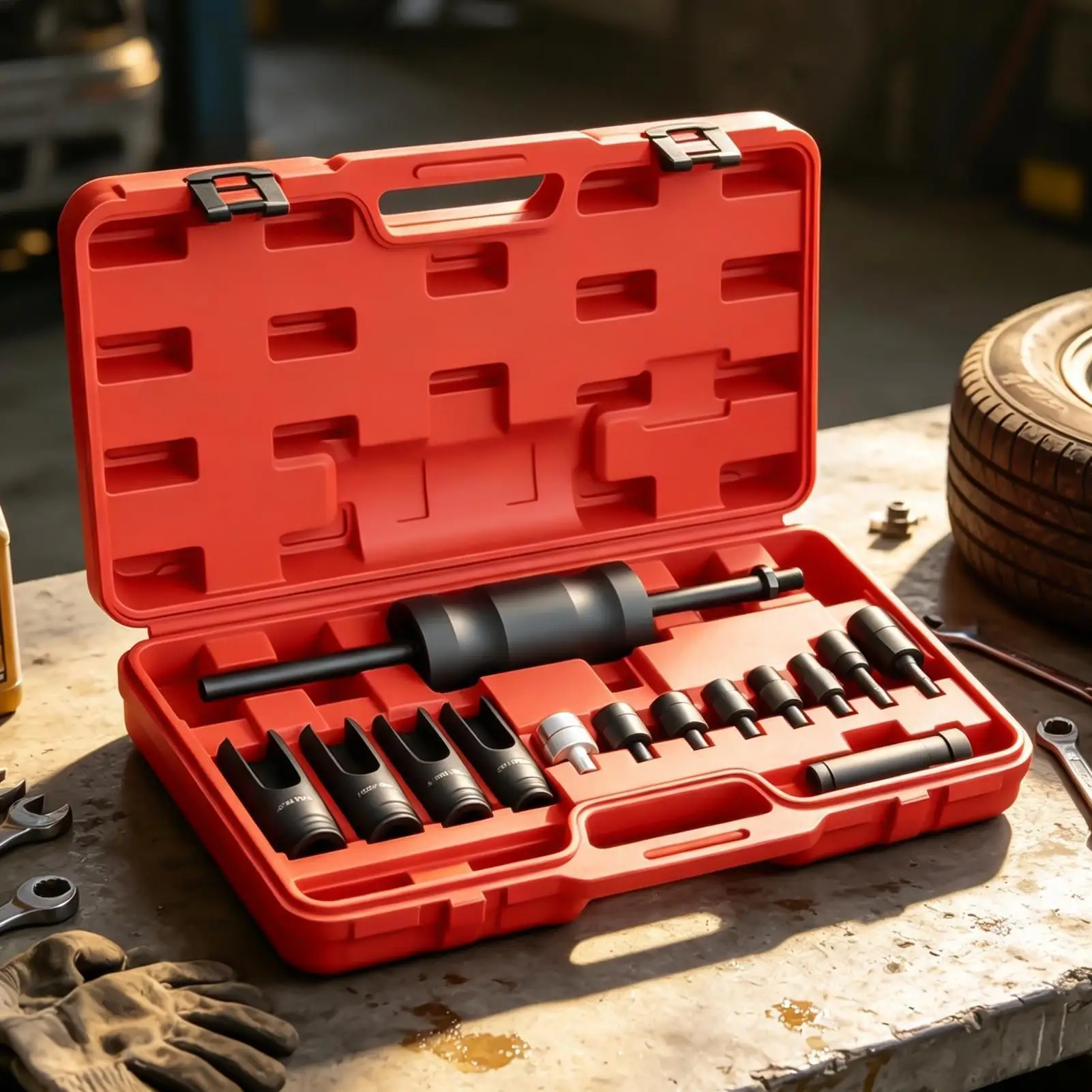 Injector Puller Car Engine Extractor Disassembly Repair Tool Kit For Automotive Sedan Truck Mechanics Technicians Home Garage