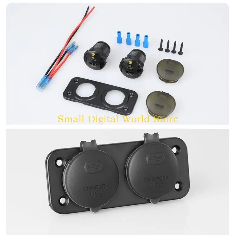 77UB Multi-purposes Dual QC3.0 USB Fast for Auto,Motor, 12V/24V Vehicles
