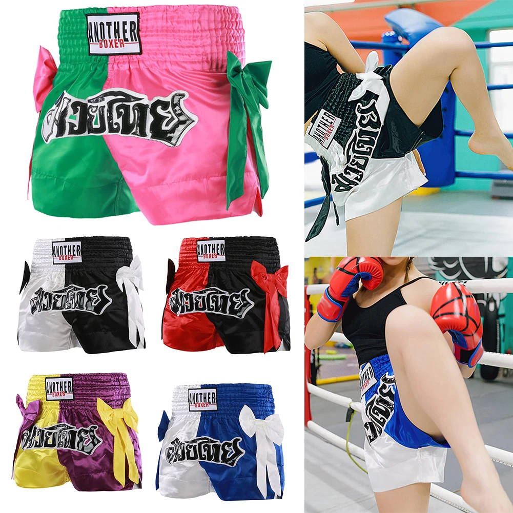 

Unisex Boxing Shorts MMA Muay Thai Pants Embroidery Boxing Shorts Fitness Shorts For Adults Kids Boxing Trunks