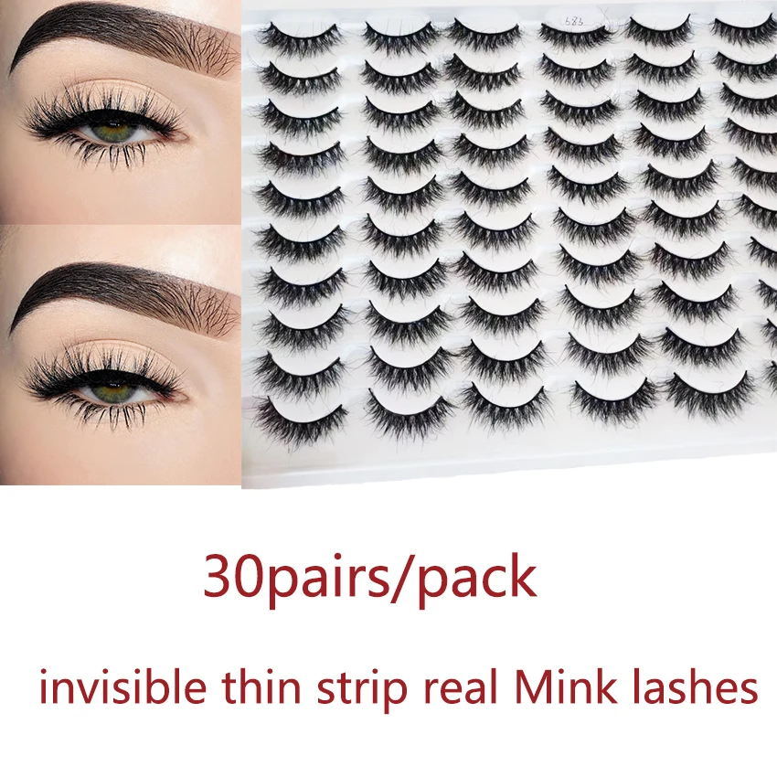 False Eyelashes Strip Lashes D Curl Wispy Natural Look Faux Mink Lashes Like Eyelash Extension Fluffy