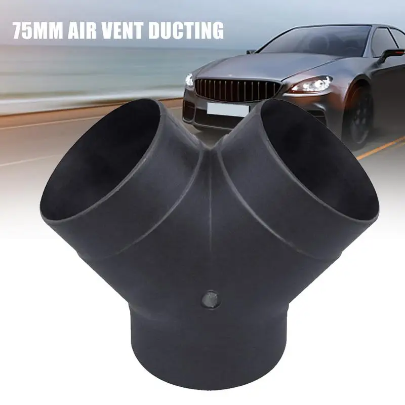 75mm Air Vent Ducting Y Piece Elbow Pipe Outlet Exhaust Connector for Eber Spaecher Air For Diesel Parking Heater Car Supplies