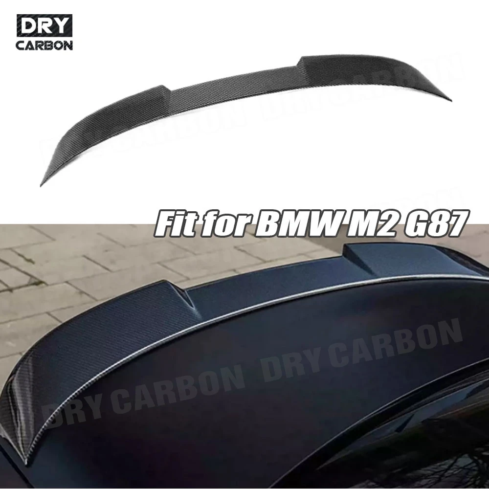 

Carbon Fiber Rear Spoiler Car Styling Body Kits FRP Rear Trunk Spoiler Wing Accessories for BMW 2 Series G87 M2 2023+ O Style