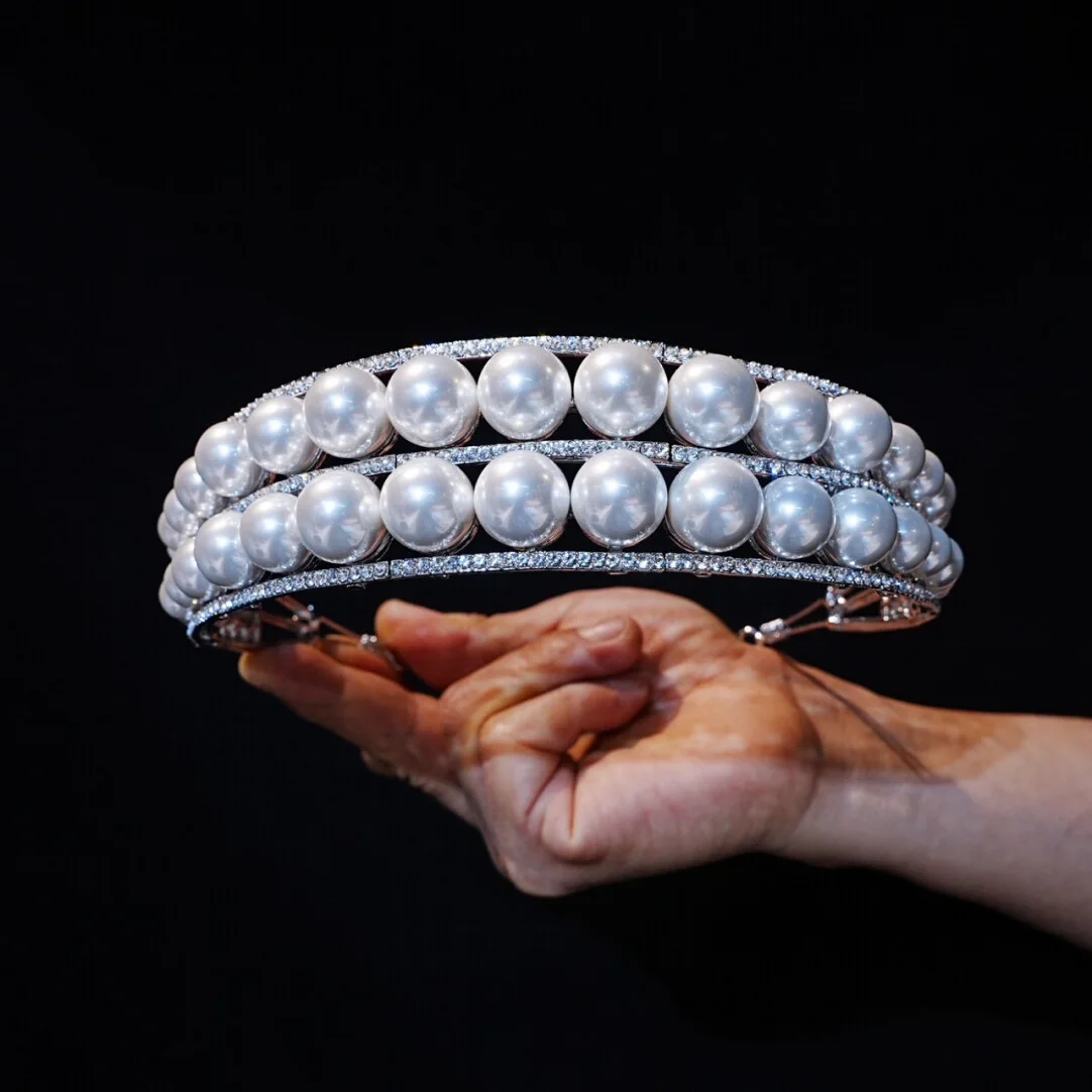 

Gorgesous Brides жемчуг циркон свадебная тиара повязка на голову свадебный головной убор аксессуары для волос для вечерней одежды