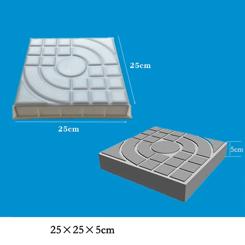 

Municipal Paving Color Bricks, Cement Plastic Molds, Permeable Bricks, Paving Bricks, Road Slabs, Square Bricks, 25x25x5cm