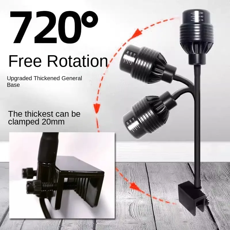 Modern Fish Tank LED Aquarium Light Zoom Spotlight Adjustable Focus Dimmable Aluminum Alloy 10W-20W Water Plant Growth Guangdong