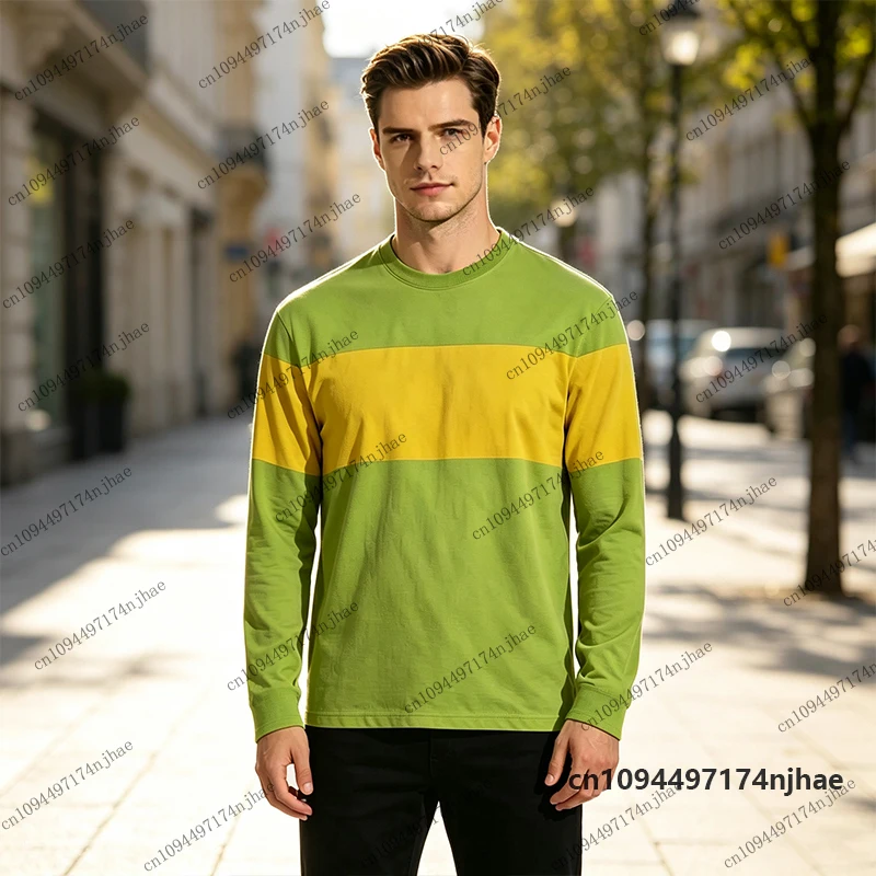 2026 New Men‘s Undertale Deltarune Couple Long Sleeve T-shirt Patchwork Sports Tees Casual Male Clothes Loose Oversized Tops