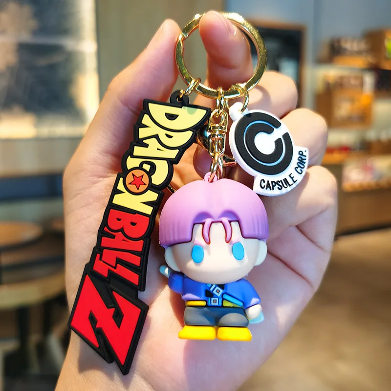 Breloczek PVC z motywem anime Dragon Ball, figurki Goku, Piccolo, Buu, Vegeta, zawieszka do kluczy samochodowych, brelok do torby, prezent
