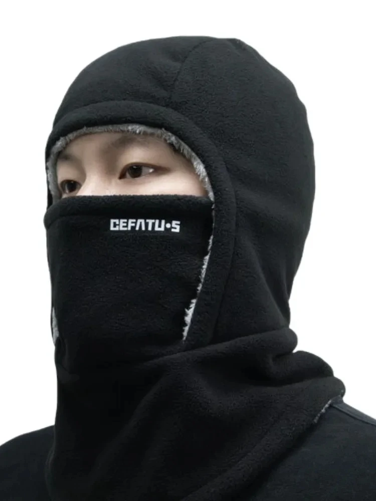 AliExpress Warm Headgear Fleece Balaclava Cycling Cap Cold-proof Windproof Warm Hood and Hat Thicken Thermal Ski Windproof Cap Women Men