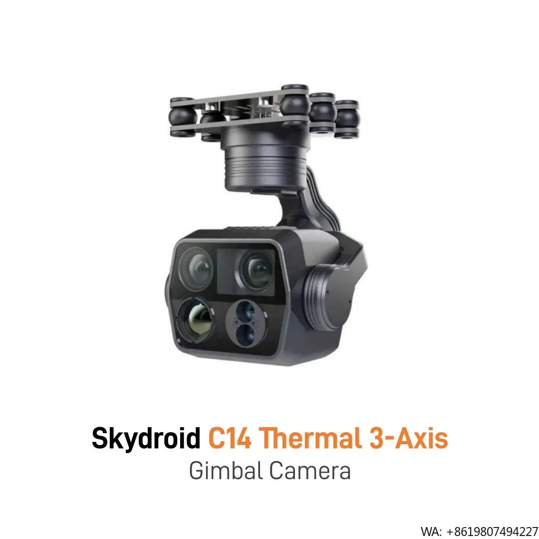Skydroid C14 2K Thermal LRF 3-Axis Gimbal  100x Hybrid Zoom 1200m  Range Finder for UAV  Industrial Inspection