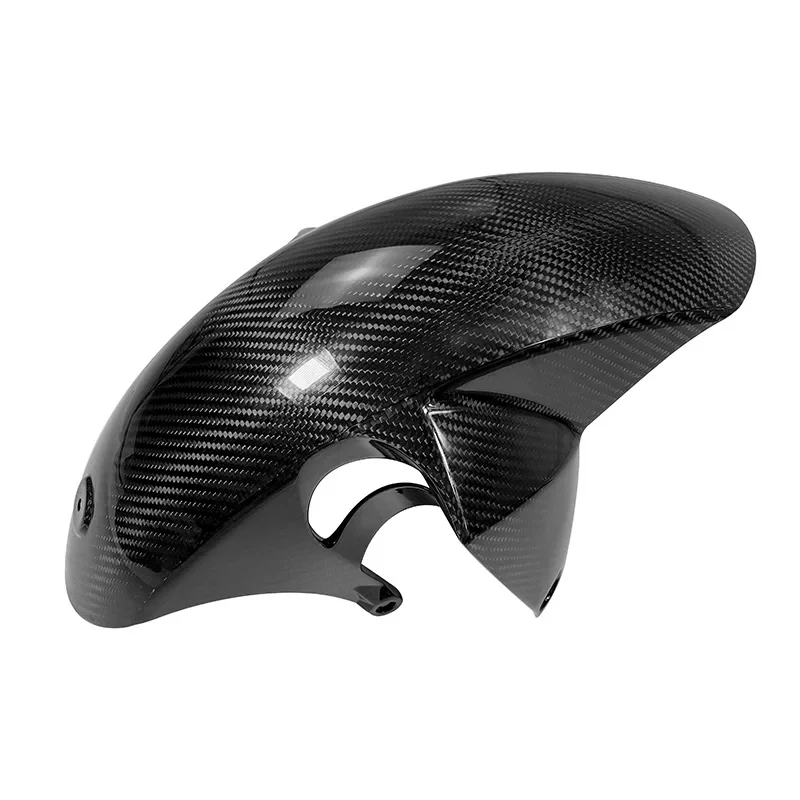 

Hot selling Lightweight Glossy Carbon Fiber Pattern Motorcycle Front Fender Mudguard
