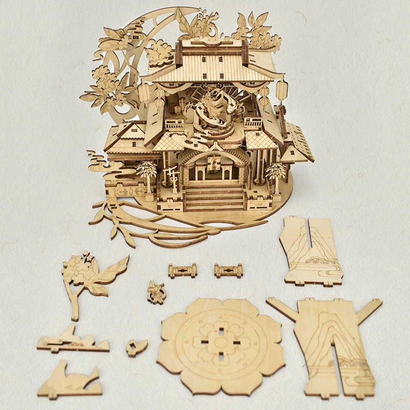 激安セール！月宮殿 組み立て式古代建築 3D木製パズル