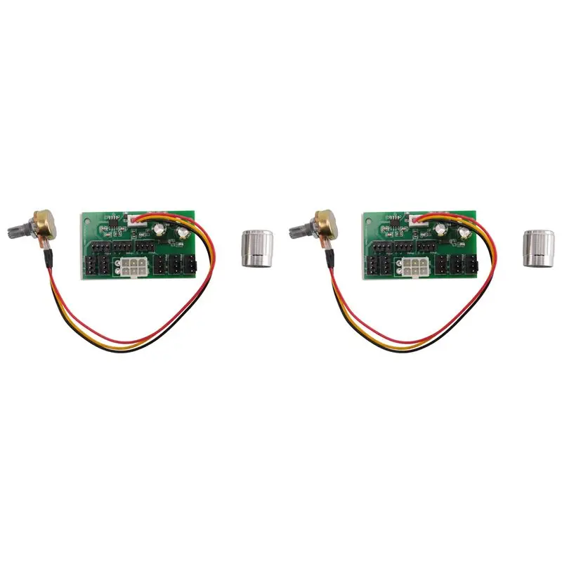 Leading-2Pcs Computer Case Miner Fan Speed Controller 8-Channel Fan Hub PWM High-Power Violent Fan Controller DC12V