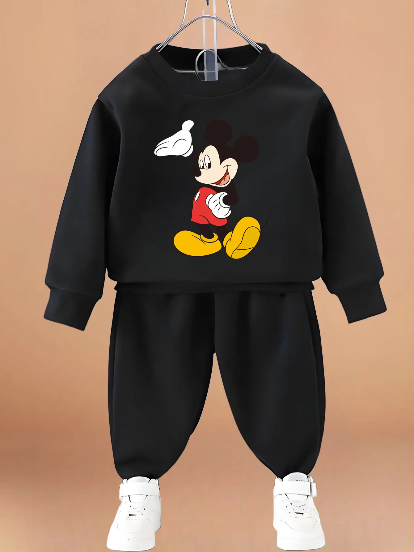Spring Autumn Cartoon Printed Children Casual Sweatshirt Sets Kids O Neck Pullover and Pant Two Piece Set Baby Boys Hoodies Set