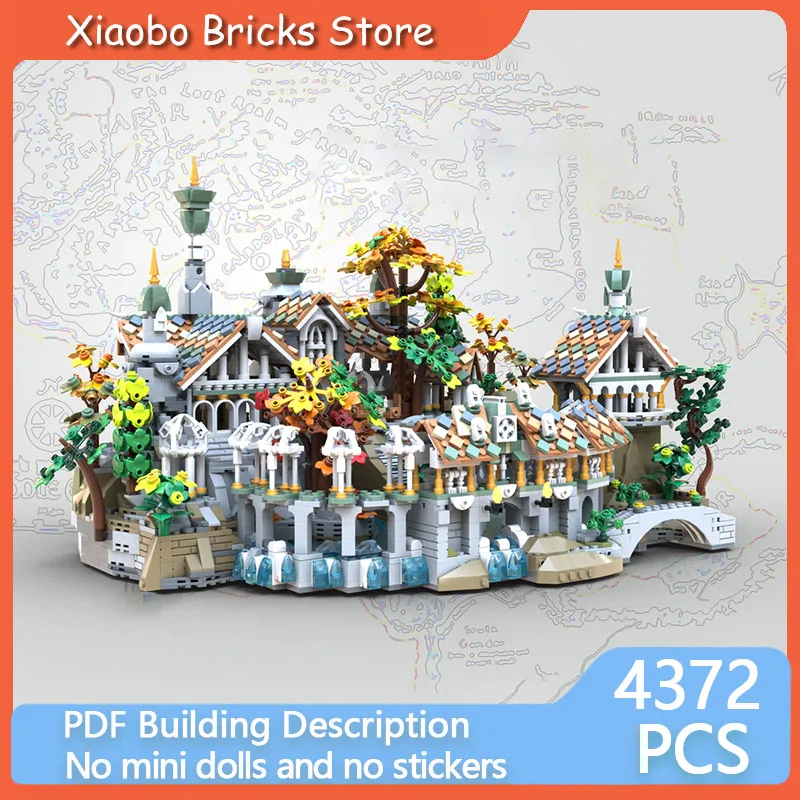 

Popular Ring Movie Model MOC Building Bricks Mini Elf Valley Modular Technology Gifts Holiday Assemble Children Toys Suit