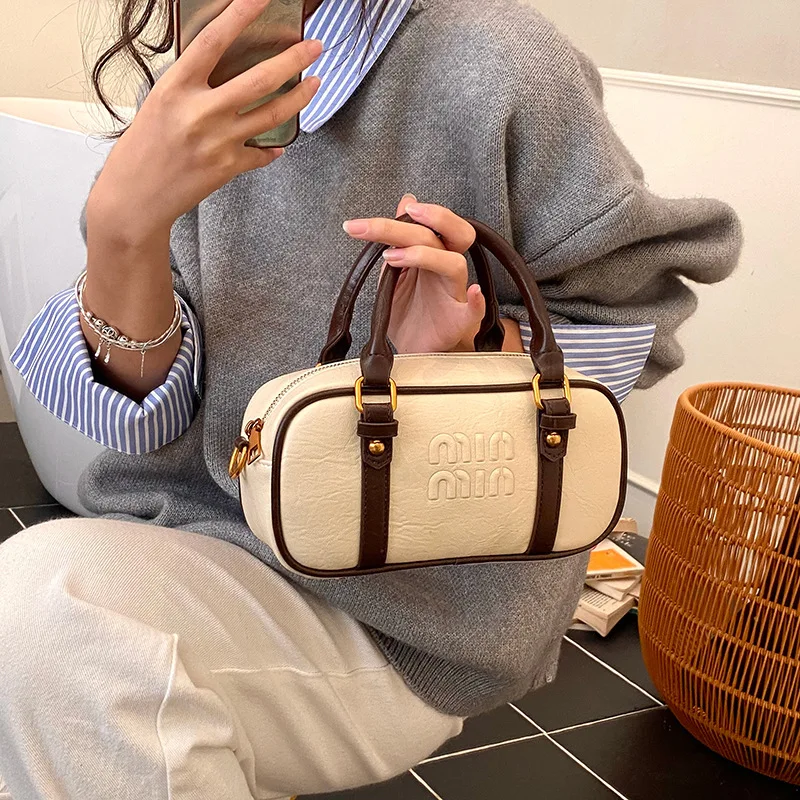 

Корейская квадратная сумка осень-зима 202, нишевая сумка подмышки для женщин, винтажная сумка через плечо, повседневная сумка «день-ночь», текстурированная