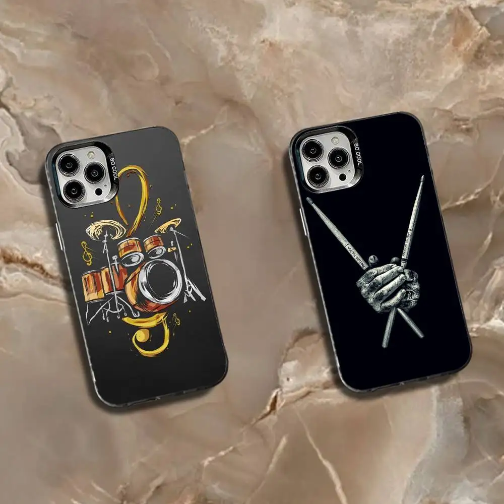 

D-Drum D-Drummer Phone Case For iPhone 16,15,14,13,12,11,Mini,Pro,SE,MAX White Matte Shockproof Cover