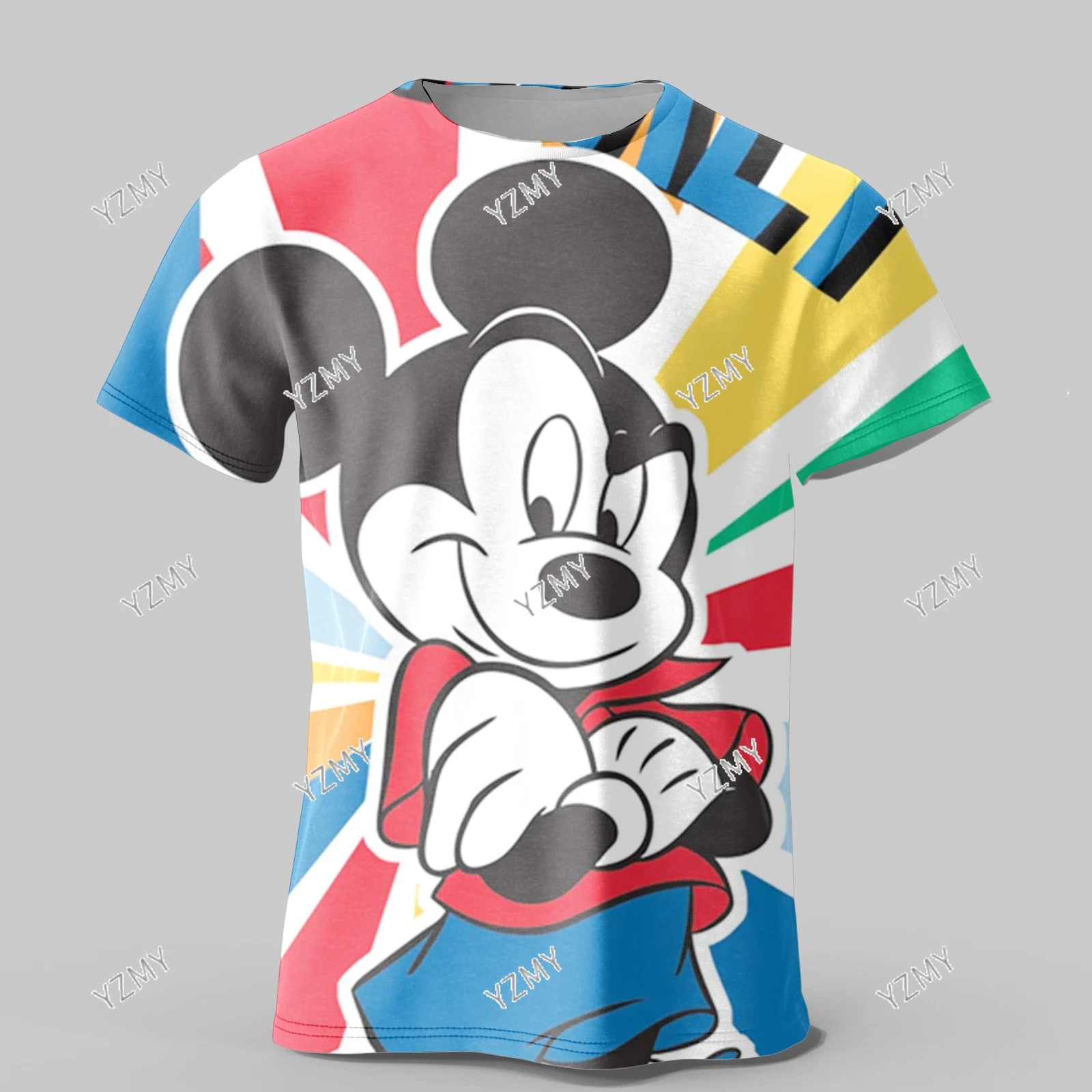 

2024 New Disney Donald Duck And Mickey Mouse 3d T Shirt Cartoon Animation 3D Street Graffiti Style Printed T Shirt Tops