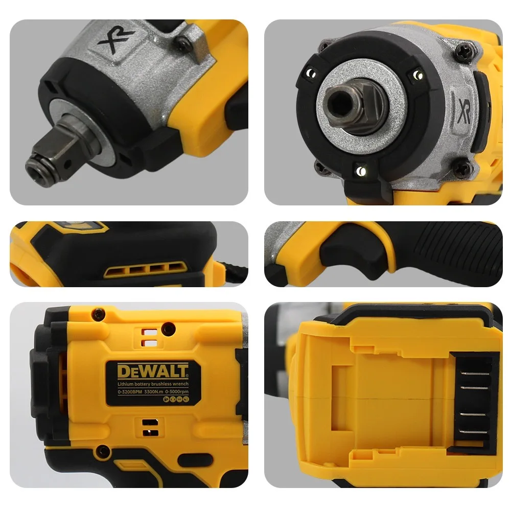 DeWalt Brushless Electric Impact Wrench Wireless Cordless Electric Wrench Screwdriver Gun For 20V Battery Adjustable Speed