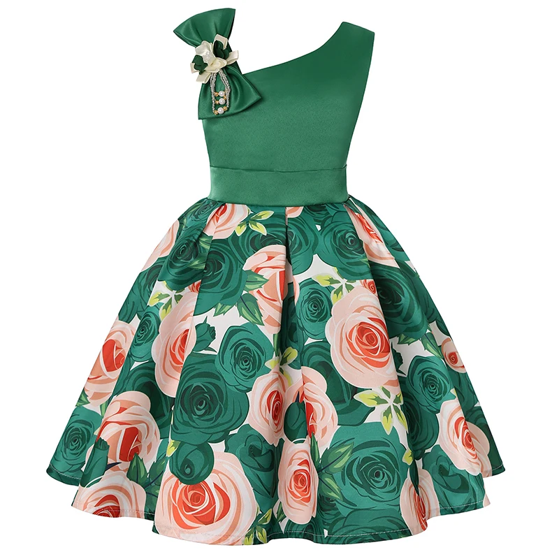 Christmas Birthday Party Kids Clothes 2-10 Years Baby Girls Dress Summer Fashion Flowers Dresses For Girls Little Princess Dress